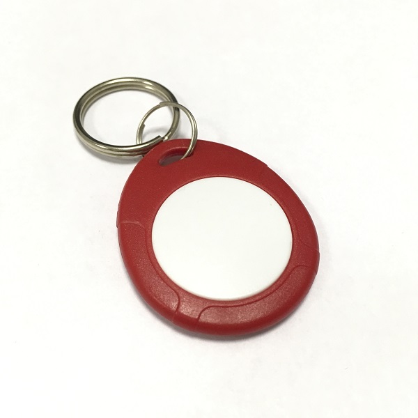 Брелок EM, IL-07ERW, с кольцом, красный + белый Фото