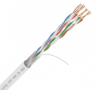 Кабель «витая пара» Андижанкабель UTP Indoor CAT5e 4PR 24AWG Cu 4x2x0,52, (LAN) 305м Фото
