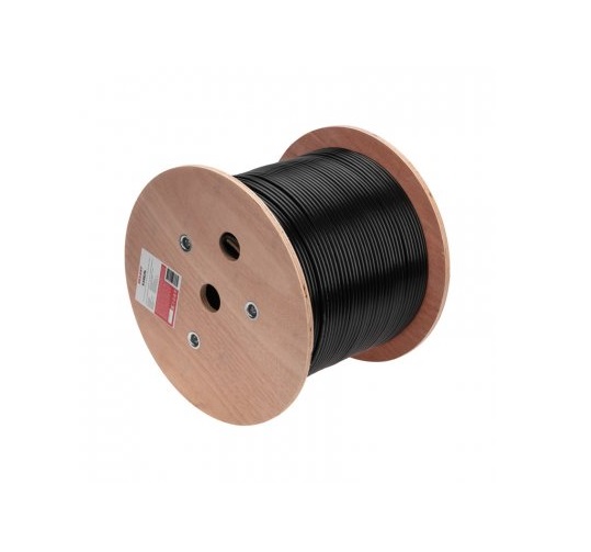 Кабель витая пара U/UTP, CAT 6, PE, 4PR, 23AWG, OUTDOOR, SOLID, черный, 305м REXANT  01-0058 Фото