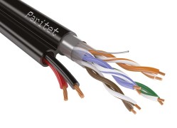 Кабель «витая пара» ParLan combi Cat5e F/UTP2 + 2х1,5 PE кабель для подключения уличных IP-камер видеона Фото