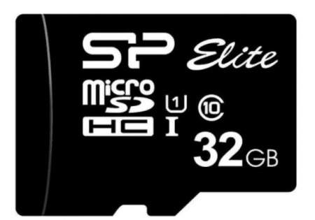 SP032GBSTHBU1V10 Карта памяти 32GB MicroSD Silicon Power Class 10  Elite UHS-I (R/W 85/15 Mb/s) без адаптера     Фото