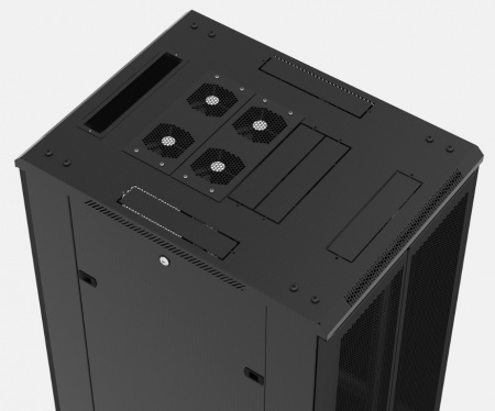 Hyperline TTB-4282-DD-RAL9004 Шкаф напольный 19-дюймовый, 42U, 2055x800х1200 мм (ВхШхГ) Фото