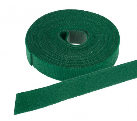 Лента-липучка многоразовая 5 м х 20 мм, зеленая (1 шт.) REXANT Фото