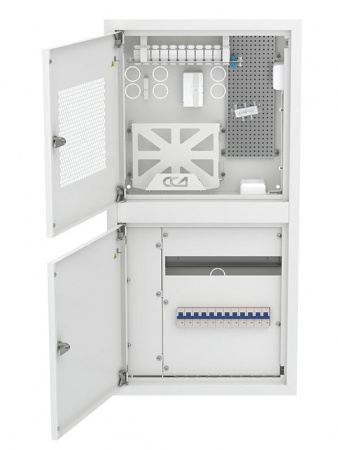 Шкаф распределительный вводной квартирный,встраиваемый (СС+ЭОМ) 2 комнаты ШРВ-К-2 130411-01462 Фото