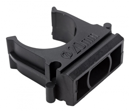 Крепеж-клипса для труб D=20 мм, черная Rexant (100 шт./уп.) Фото