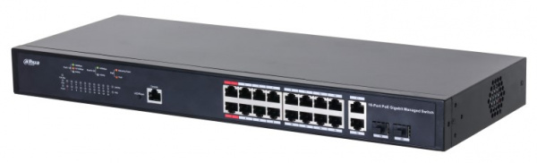 DH-PFS4218-16GT-230 16-портовый гигабитный управляемый коммутатор с PoE, уровень L2 Фото