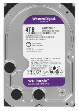 Жесткий диск 4TB WD Purple Surveillance WD43PURZ Фото