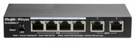 Коммутатор Ruijie Reyee RG-ES206GC-P Фото Коммутатор Ruijie Reyee RG-ES206GC-P Фото