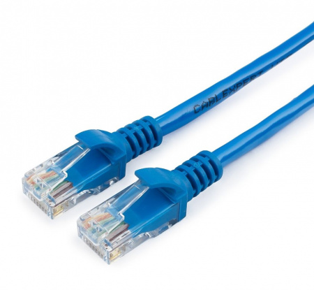 Патч-корд UTP Cablexpert кат.5e PP12-0.25M/B, 0.25м, литой, многожильный (синий) Фото