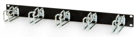 Hyperline CMW-1U-01-BK Кабельный организатор с металлическими кольцами 85x43 мм, 19
