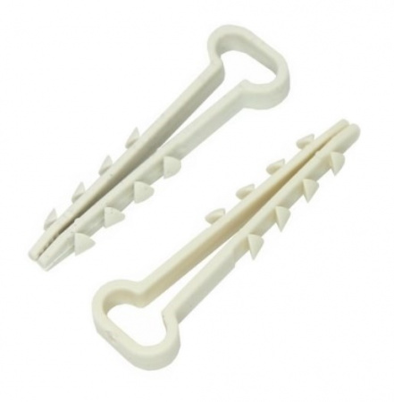 Дюбель-хомут нейлоновый прямоугольный PROconnect 5-10 мм, белый, упаковка 100 шт. Фото