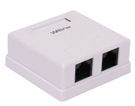 WR-WS-8P8C-C5E-2 Розетка компьютерная RJ-45, категория 5e, неэкранированная, двойная, внешняя Фото
