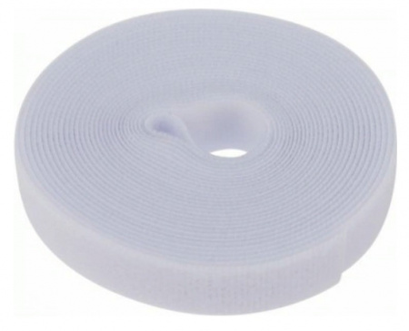 Лента-липучка многоразовая 5 м х 20 мм, белая (1 шт.) REXANT Фото