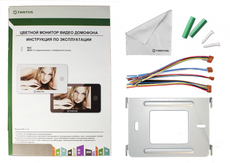 NEO (White) Монитор видеодомофона цветной 7 дюймов с сенсорным дисплеем Фото