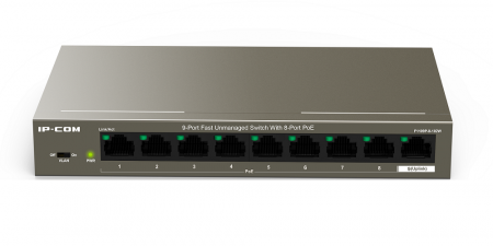F1109P-8-102W 9-портовый настольный PoE коммутатор 10/100 Мбит/с с 4-портами PoE Фото F1109P-8-102W 9-портовый настольный PoE коммутатор 10/100 Мбит/с с 4-портами PoE Фото