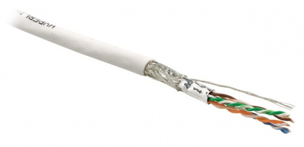 Кабель витая пара Hyperline Cat6 SF/UTP, SFUTP4-C6-P26-IN-LSZH-GY-500, (500 м) экранированная Фото