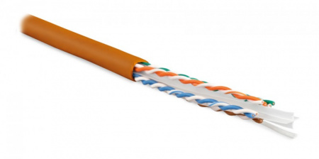 Кабель витая пара Hyperline CAT6, UUTP4-C6-S23-IN-LSZH-OR-305, (305 м) Фото