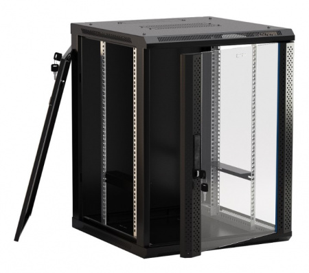 Hyperline TWB-1266-GP-RAL9004 Шкаф настенный 19-дюймовый (19