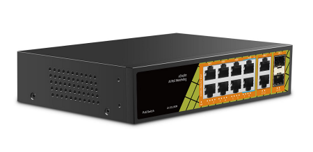 TSn-8FP12F2S2 Коммутатор 8x1000Мбит/с PoE порта +2 порта 1000Мбит/с Uplink + 2 порта SFP Фото