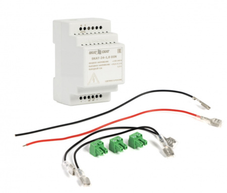 SKAT-24-1.0 DIN источник питания 24В 1,3А АКБ внеш. 2х4,5-12Ач ток заряда 1,0–Iнагр. Фото
