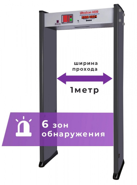 Арочный металлодетектор UltraScan A600 с увеличенной шириной прохода 1000мм Фото Арочный металлодетектор UltraScan A600 с увеличенной шириной прохода 1000мм Фото