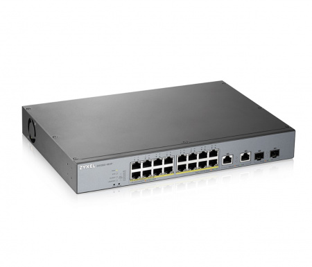 L2 коммутатор PoE+ для IP-видеокамер Zyxel GS1350-18HP, 16xGE PoE+, 2xCombo (SFP/RJ-45), бюджет PoE  Фото