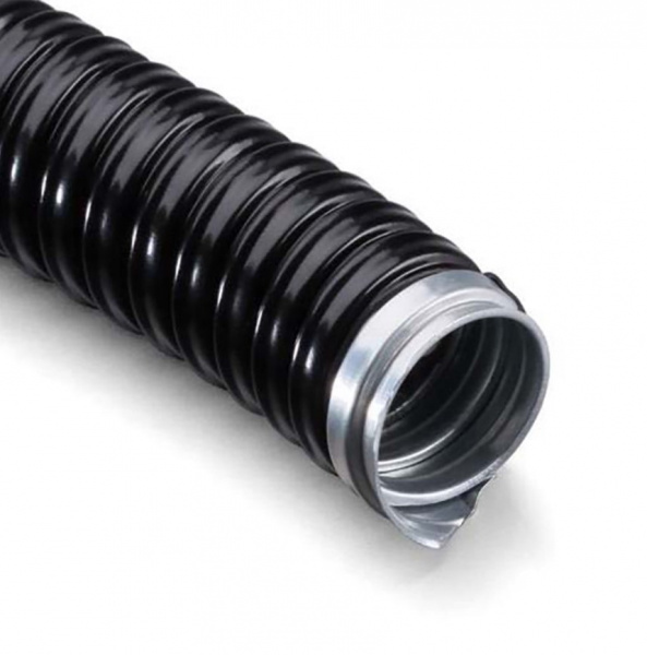 Металлорукав в ПВХ изоляции МРПИнг-25 (бухта 50 м/уп.) черный REXANT Фото