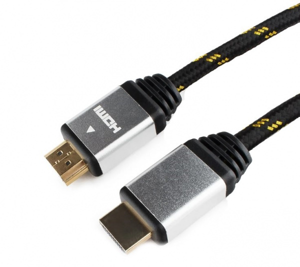 Кабель HDMI Konoos, 1м, v1.4, 19M/19M, алюмин корпус, черный, нейлоновая оплетка, позол.разъемы Фото Кабель HDMI Konoos, 1м, v1.4, 19M/19M, алюмин корпус, черный, нейлоновая оплетка, позол.разъемы Фото