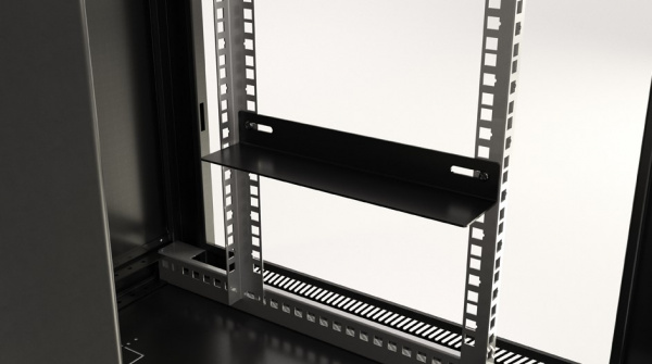 Hyperline TWB-1266-GP-RAL9004 Шкаф настенный 19-дюймовый (19