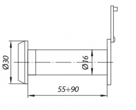 Tantos DV-0116-55-90-P-CP-WB Глазок дверной Фото