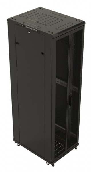 Hyperline TTB-4261-DD-RAL9004 Шкаф напольный 19-дюймовый, 42U, 2055x600х1000 мм (ВхШхГ) Фото