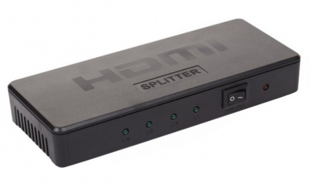Делитель гнездо HDMI на 4 гнезда HDMI,  пластик  REXANT Фото