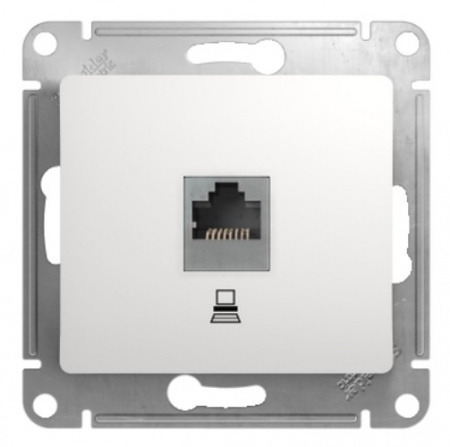 GSL000181K РОЗЕТКА комп. RJ45, кат. 5Е, механизм, БЕЛЫЙ Фото