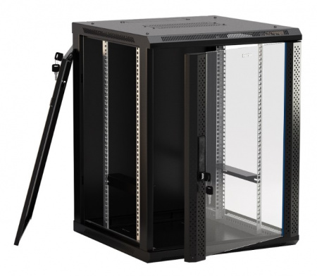 Hyperline TWB-1866-GP-RAL9004 Шкаф настенный 19-дюймовый (19