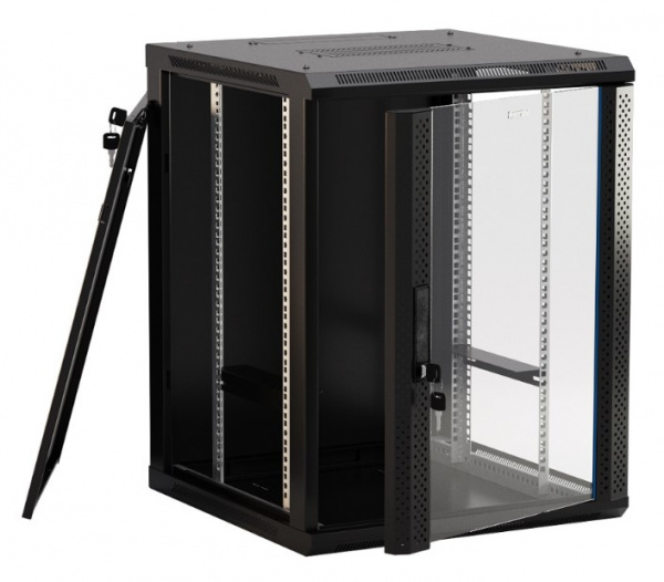 Hyperline TWB-2266-GP-RAL9004 Шкаф настенный 19-дюймовый (19