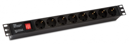 Hyperline SHE19-8SH-S-IEC Блок розеток для 19