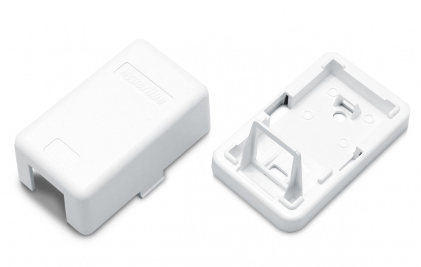 Hyperline SBB3-1-WH Корпус настенной розетки для установки 1-ой вставки типа Keystone Jack, белый Фото Hyperline SBB3-1-WH Корпус настенной розетки для установки 1-ой вставки типа Keystone Jack, белый Фото