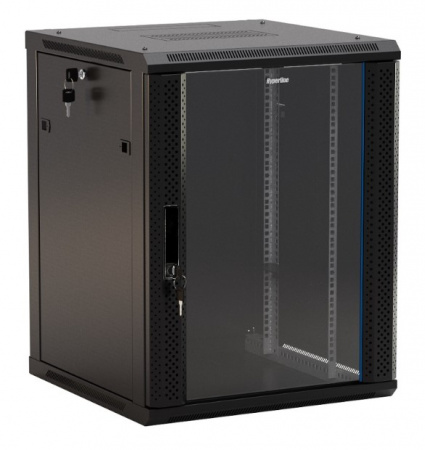 Hyperline TWB-1245-GP-RAL9004 Шкаф настенный 19-дюймовый (19