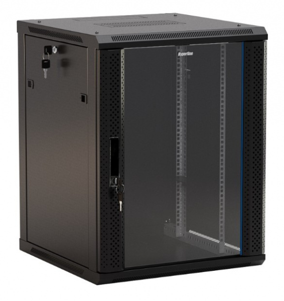 Hyperline TWB-1245-GP-RAL9004 Шкаф настенный 19-дюймовый (19