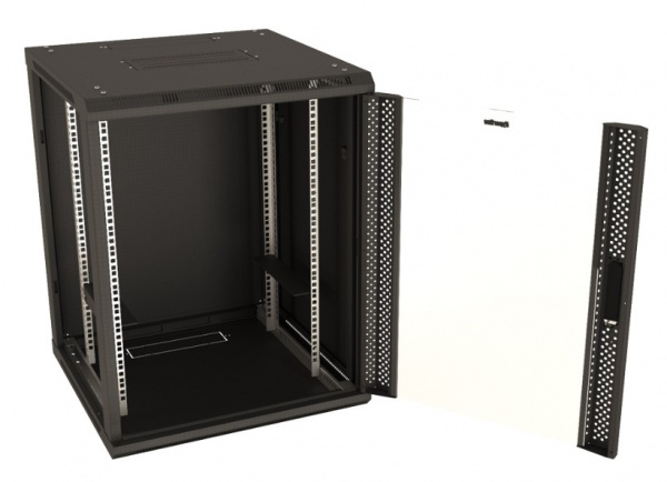 Hyperline TWB-FC-1266-GP-RAL9004 Шкаф настенный 19-дюймовый (19