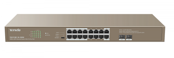 TEG1118P-16-250W Неуправляемый PoE-коммутатор 16GE+2SFP Фото