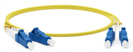 Hyperline FC-D2-9-LC/UR-LC/UR-H-2M-LSZH-YL Патч-корд волоконно-оптический (шнур) SM 9/125 (OS2), LC/UPC-LC/UPC, 2.0 мм, duplex, LSZH, 2 м Фото