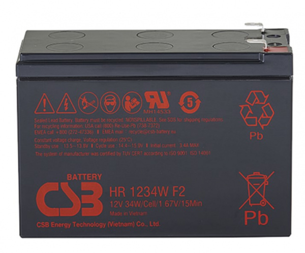 CSB HR 1234W Аккумулятор герметичный свинцово-кислотный Фото CSB HR 1234W Аккумулятор герметичный свинцово-кислотный Фото