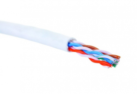 Кабель витая пара Eurolan, U/UTP, 4 пар., кат. 5е, проводник Ø 0,51мм, AWG24, нг(А)-HF, 1м (коробка 305м) Фото