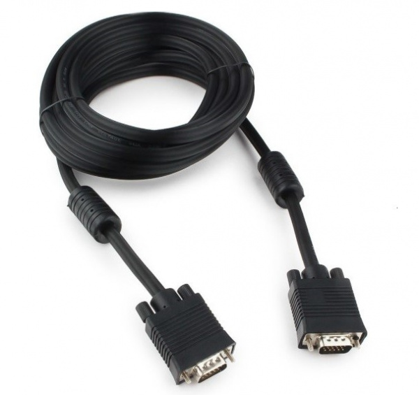 Кабель VGA Premium Cablexpert CC-PPVGA-5M-B, 15M/15M, 5.0м, черный, двойной экран, феррит.кольца, че Фото Кабель VGA Premium Cablexpert CC-PPVGA-5M-B, 15M/15M, 5.0м, черный, двойной экран, феррит.кольца, че Фото