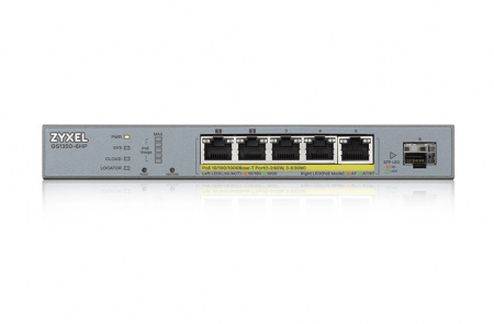 L2 коммутатор PoE+ для IP-видеокамер Zyxel GS1350-6HP, 4xGE PoE+, 1xGE PoE++ (802.3bt), 1xSFP, бюдже Фото