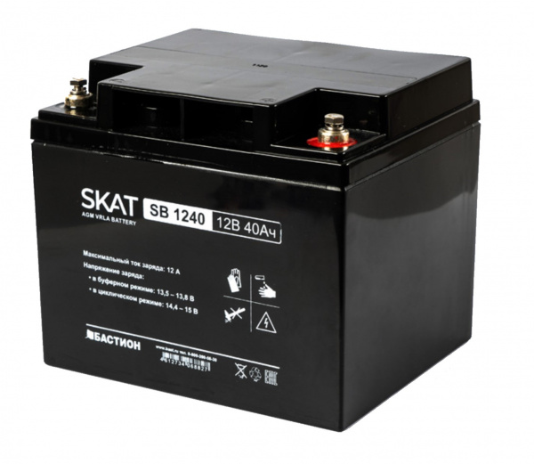 SKAT SB 1240 Аккумулятор свинцово-кислотный Фото SKAT SB 1240 Аккумулятор свинцово-кислотный Фото