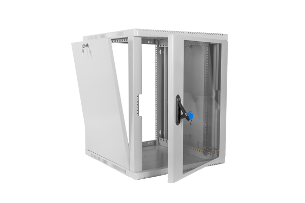 Шкаф телекоммуникационный настенный сварной 12U (600 × 350) съёмные стенки, дверь стекло Фото