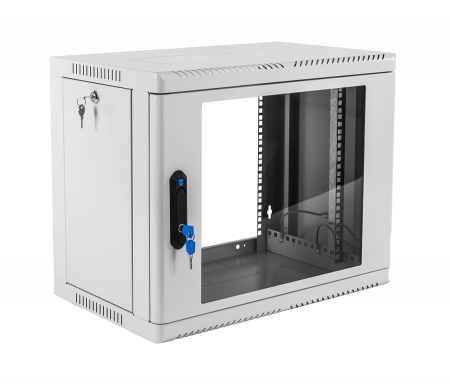 Шкаф телекоммуникационный настенный сварной 9U (600 × 500) съёмные стенки, дверь стекло Фото