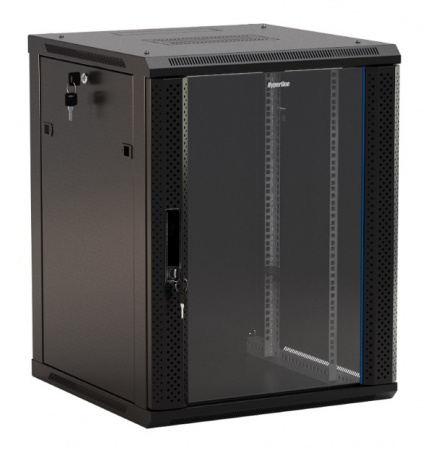 Hyperline TWB-0945-GP-RAL9004 Шкаф настенный 19-дюймовый (19